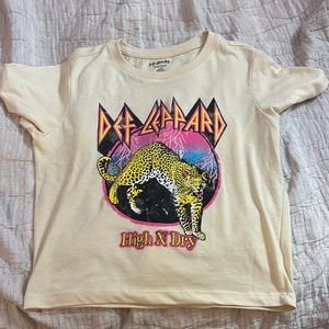 DEF LEPPARD crop tshirt